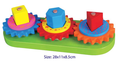 Viga Toys - Stacking Geometric Blocks & Gears