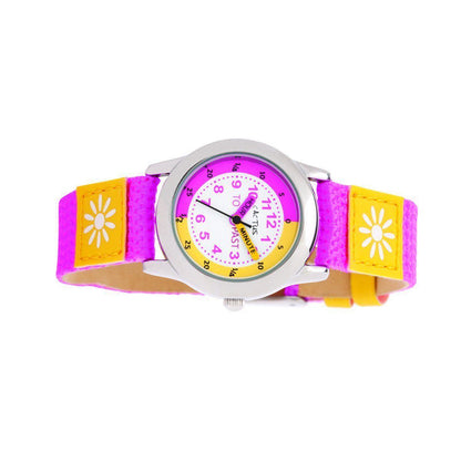 Cactus Time Teacher - Kids Watch - Pink/Yellow with Flowers