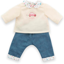 Weekend in Paris t-shirt and jeans outfit for 36cm Mon Grand Corolle baby dolls