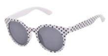 Freckles Sunglasses - Round - White Polka Dot