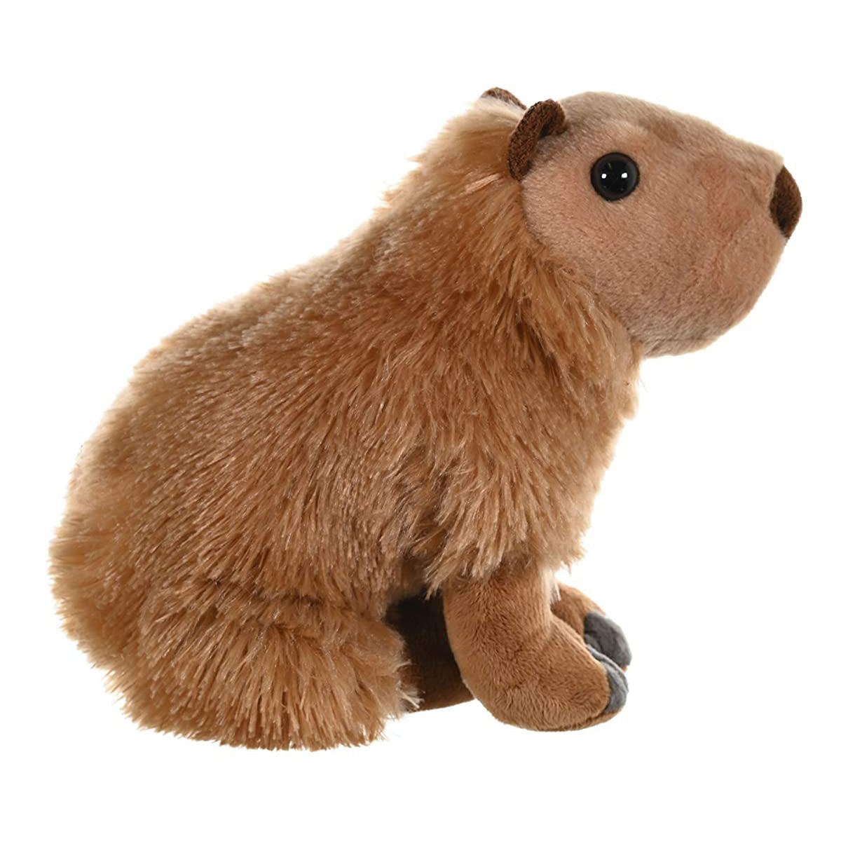 Plush toy capybara on a white background