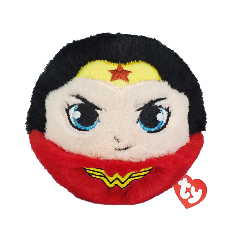 Wonder Woman Ty Beanie Bouncer collectible plush toy photographed front-on on a plain white background