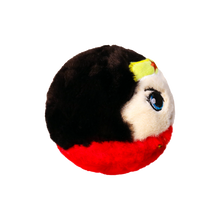 The Wonder Woman Ty plush shown with the red Ty Heart swing tag attached, on a plain white background