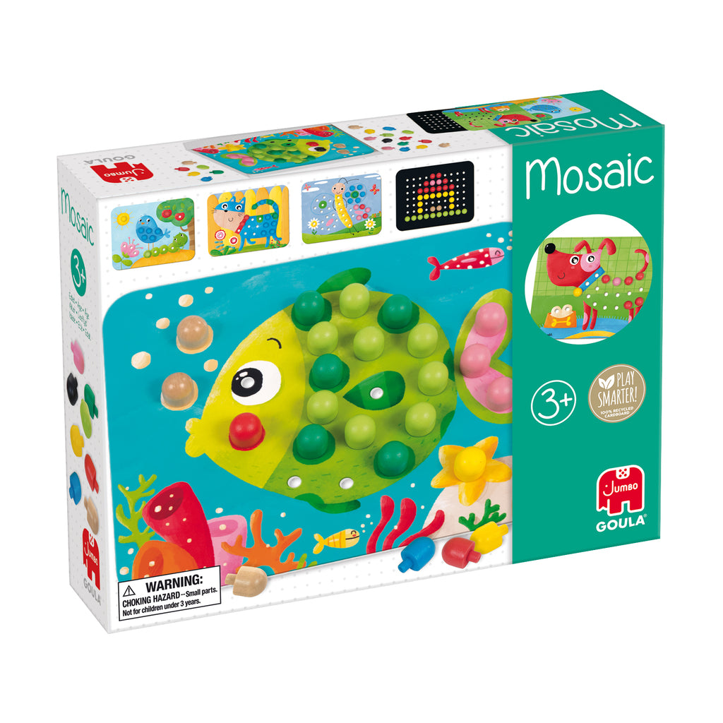 Blank black design sheet from the Goula mosaic set for children to create their own picture