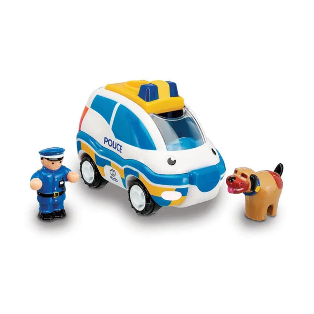 WOW Toys - Police Chase Charlie | Push & Go Police Car with Officer & Dog