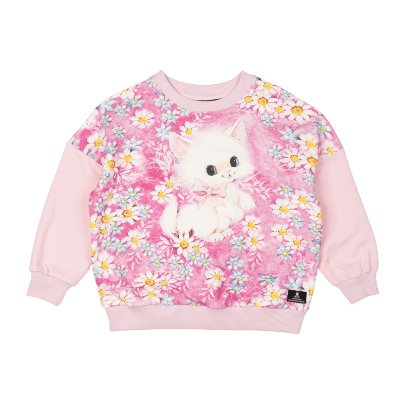 White Kitten Sweatshirt - Teen